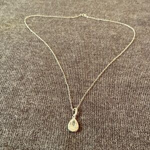 White Cubic Zirconia Rhodium over Sterling Silver pendant 2.03 CTW